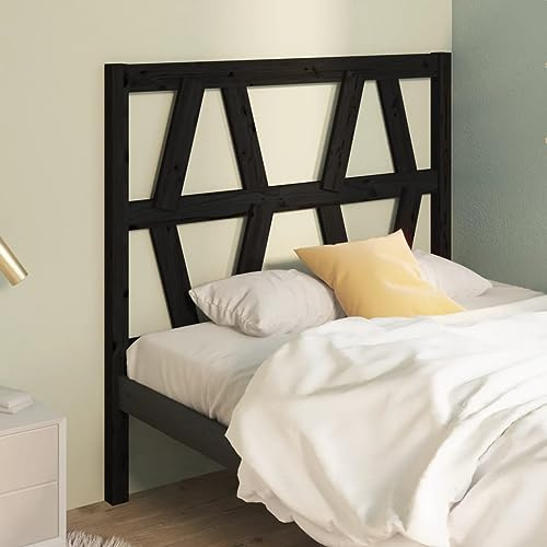 XINCXIN Kopfteil, headboard for Bed schlafzimmermöbel modern wandpolster Bett wandkissen wandpolster Schwarz 96x4x100 cm Massivholz Kiefer