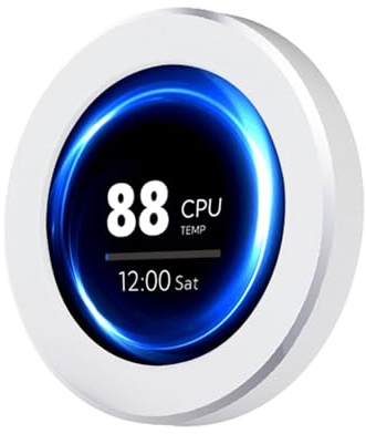 YPREWY 2.8 pollice LCD USB Round Computer Monitor Display Screen USB Tipo C Secondario PC CPU GPU Monitor Ambient Screen