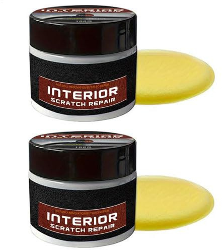 Generisch 2pcs Auto Kunststoff Kratzer Entfernen, Kunststoffpflege Auto Innen, Armaturenbrett Reparaturset, Car Scratch Repair Wax