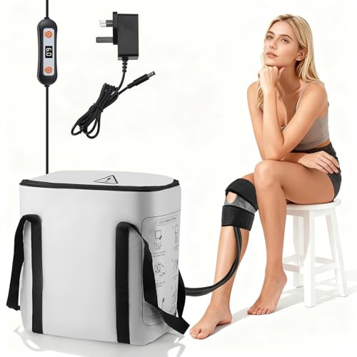 Cold Therapy Machine for Knee After Surgery, Ice Water Circulating System with Digital Timer & Adjustable Compression Pad, 14L Ice Bag for Knee, Shoulder, Elbow & Hip