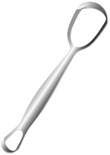 Limpiador Lingual,Cepillo Limpiador De Lengua Acero Inoxidable - Cepillo de Lengua en Forma de Abanico para Combatir el Mal Aliento y Mejorar Higiene Bucal Diaria para Toda la