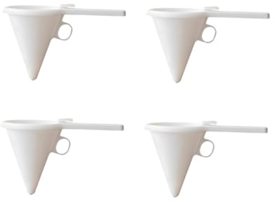 UTHCLO 4PCS Handheld Baking Funnel for Cake Decorating Cream Icing Batter Dispenser Cups High Temperature Resistant Kitchen Tools for Pancake and Cake Batter Transferring