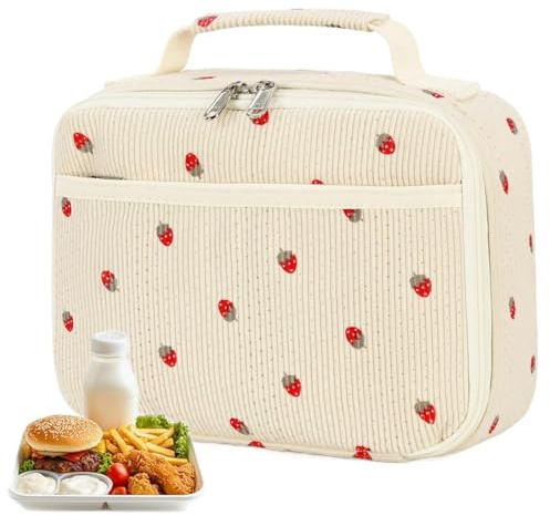 Generisch Carino pranzo al sacco | Borsa da pranzo estetica,Impermeabile Riutilizzabile Termico Cord-Titolare Per Scuola Picnic Lavoro Adulti Bambini