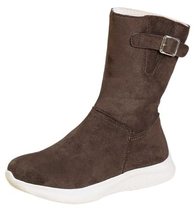 Stivali da neve da donna con zip laterale stivali da donna invernali caldi in camoscio stivaletto da neve comfort stivaletti da neve imbottiti impermeabili scarpe invernali scarpe da trekking sci, 01