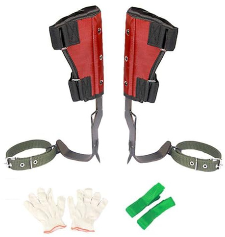 Vllentin Baumklettern Spike Steigeisen,Kletterhilfe Werkzeug Set,Forst Steigeisen Baumsteigeisen,Professionelle BaumkletterausrüStung,AusrüStung FüR Baumpfleger,FüR Erwachsene