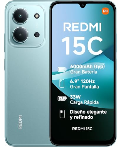 XIAOMI REDMI 15C Smartphone de 4+128GB Verde Pantalla de 6,9 120 Hz
