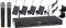 McGrey UHF-2V4I Quad Funk Mikrofon Set mit 50m Reichweite (Wireless Komplettset mit 2 x Handmikrofon, 4 x Lavaliermikrofon, 4 x Taschensender, Instrumentenfunk, 6,3mm Klinke Ausgang) schwarz