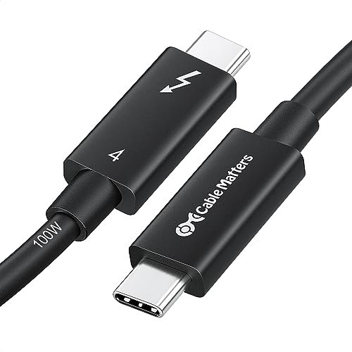 Cable Matters [Intel Zertifiziertes 40Gbps aktives Thunderbolt 4 Kabel 2m mit 100W Aufladung und 8K Video in 2 Meter - Universell kompatibel mit USBC, USB4 und Thunderbolt 3