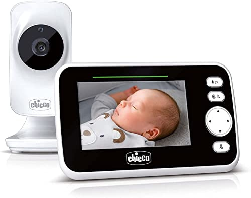 Chicco Baby Monitor Video Deluxe, kamera för spädbarn och barn med 4,3 LCD-färgskärm, 220 M Räckvidd, 27 x 24 x 10 cm; 550 gram