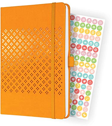 SIGEL J2211 Wochenkalender Jolie 2022 - ca. A5 - orange - Hardcover - 174 Seiten - mit fröhlichem Kalendarium, vielen Infos und praktischen Stickern - FSC-zertifiziert - Terminplaner