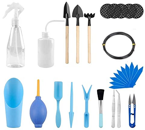 Lot de 30 Mini Outils de Jardin, Kit de jardin succulente, kit de Cactus, mini outils de jardinage d'intérieur pour Plantes succulentes, Transplantation à la Main, Outils de Jardinage Miniatures
