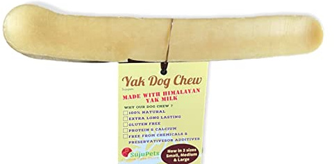 Bastoncini da masticare per cani originali Yak Yak dell'Himalaya, lunga durata, bastoncini da masticare allo yak naturale per il tuo cane, cucciolo (ONE LARGE)