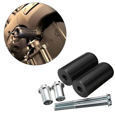 2x Universa Frame Sliders Protector Crash Black Bobbin Bungs Universal Motorcycle Frame Sliders Anti Crash Protector For Kawasaki Honda (Black)