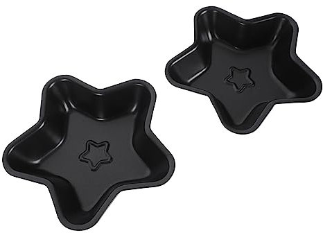 HEMOTON 2stücke Antihaftbeschichtete Carbon Stahl Kuchenform Stern Backform Kleine Tortenbodenform Küche Diy Backen Zubehör Mit Guter Wärmeleitung Und Einfacher Reinigung