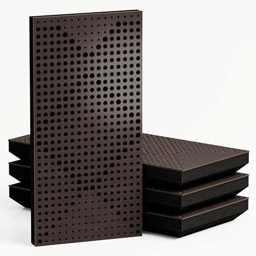 4 Pack — Narrow Sound Absorption-Diffuse Acoustic Panel | 50x25cm | Absorption - Diffusion - Reflection - Soundproofing | Model-Thickness-Color: [WILDS - 33mm | Wenge]