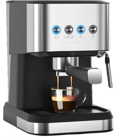 ZyKnaurral Espresso Machine, 1050w Portable Coffee Machine, 20 Bar Pressure Espresso Machine, Portafilter with Water Tank: 1.5 Liters Stainless Steel
