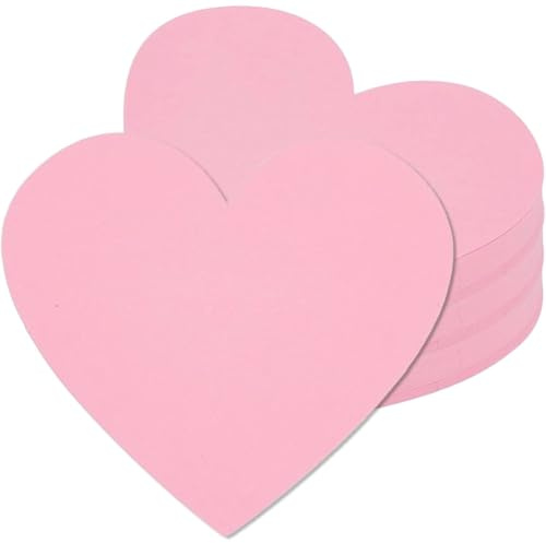 SOFPLATE 50 Stück Rosa Papierausschnitt Herz 15cm Herzförmiges Papier Ausschnitte Pinnwand Mit Runder Doppelkleber Punkt Für Valentinstag DIY Bastelprojekte Pinnwand Party Heimwanddekoration