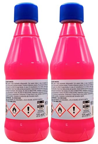 Avio SOLVENTE SMACCHIATORE, Dotato Di Un Notevole Potere Solvente Per Oli e Unto. Prodotto Di Normale Impiego Per La Pulizia Di Tessuti, Plastica e Gomma. Flacone Rosa 375ml (2 Flaconi)
