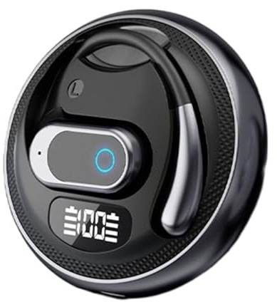 shuhauk Auriculares de oreja abierta, auriculares para correr, sonido inmersivo, llamadas claras, para motocicleta, camionero, ciclismo, juego, entrenamiento, avión, correr, viajes
