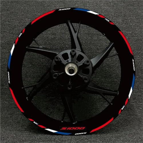 Llanta Decorativas Pegatina Pegatinas para Llantas De Motocicleta para S1000XR S1000 S 1000 XR, Juego Pegatinas Reflectantes para Bujes Y Cintas Rayas Pegatinas RuedasMoto(Color 16)