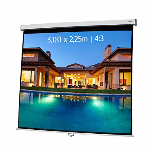 Ecran de Projection Manuel 3,00 x 2,25m - Format 4:3