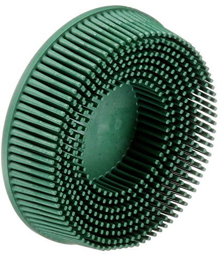 Scotch-Brite(TM) Roloc(TM) Bristle Disc, Ceramic, 15000 rpm, 3 Diameter, 50 Grit, Green (Pack of 10)