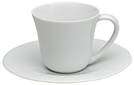 Alessi 1109408 Ku - Tazza con piattino, 2 pezzi