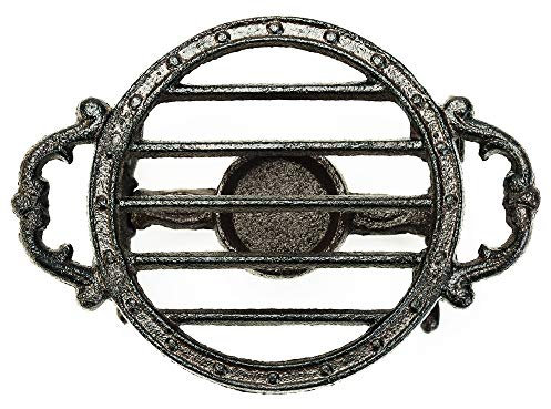 Sungmor Heavy Duty Cast Iron Tealight Dish Food Warmer - Wax Warmer Teapot Heater - Warming Heating Tray Candle Stand -Round Shape with 1 Candle Holder