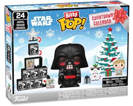 Funko Bitty Pop! Countdown Calendar: Star Wars - Calendrier de l’Avent - 24 Jours de Surprises - De Collection Vinyl Mini Figures - Boîte mystère - Idée Cadeau - Compte à rebours de Noël