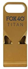 Fox 40 Titan Premium Zweifarbige Titan-Pfeife – Gold