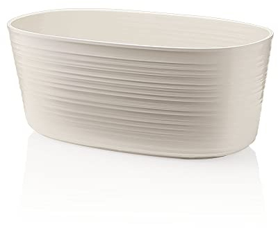 Guzzini - Tierra, Portavaso Multiplo Piccolo in Plastica Riciclata - Bianco Latte, 15,4x29,2xh11,8 cm | 3 lt - 196201156