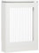 HOMCOM Copritermosifone a Doghe Moderno ed Elegante per la Casa, in MDF e Acciaio, 60x18x84cm, Bianco