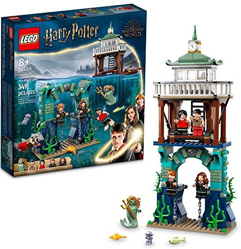 LEGO Harry Potter Drei Zauberer Turnier - Der Schwarze See 76420 - Feuerkelch Spielzeug Set mit Mini Figuren Harry, Hermine und Ron, Zauber-Sammlungsset, tolles Geschenk für Kinder,