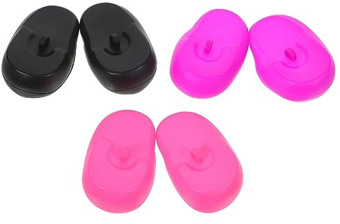 minkissy 3 Pairs Hair Styling Tools Hair Dye Tools Color Shampoo Protective Ear Shield Ear Guard Salon Ear Protectors Silicone Earmuff Salon Ear Protection Ear Cover Hair Dryer Jacket Tab