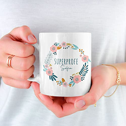 Taza Personalizada SuperProfe de cerámica regalos originales regalo personalizado profesor profesora