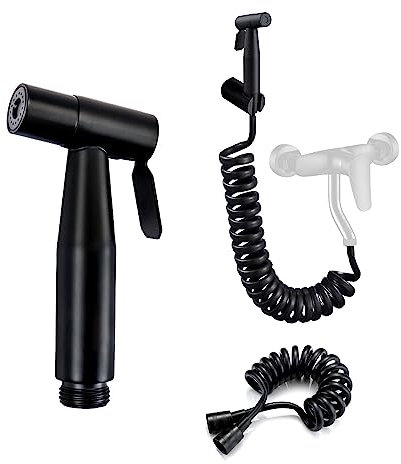 Pulverizador para Bidé de Mano - Acero Inoxidable Juego Ducha Higienica WC Higiene Personal, Tuberías Agua, Inodoros, Bidé, Baño, Limpieza de Mascotas con 200 CM Anguera Telescópica