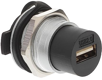 Gatuida USB Schottverbinder USB 2.0 Koppler Unterputz Montage Buchse Buchse Mit Abdeckung Silber Für Computer Und Zubehör