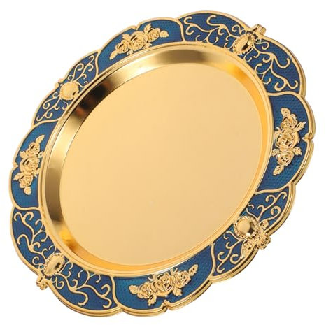 Kichvoe European Style Serving Plate Dessert and Appetizer Tray for Fruits Snacks and Meat Smooth Design for Use