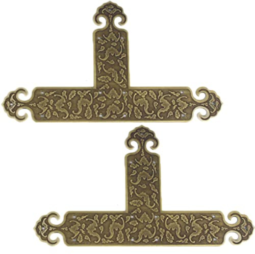 2 PCS Antique Brass Box Corner Protector Furniture Bumper for Fireplace Table Stair Cabinet Edge Safety Guard Decortation,2.5cmbc (2.5cmbt)