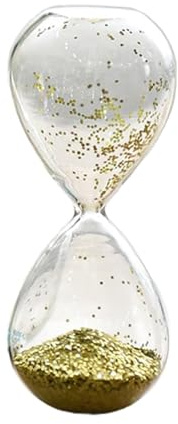 rockible Sand Timer Sandglass Novelty Sand Timer Glitter Glass Sand Clock, Yellow