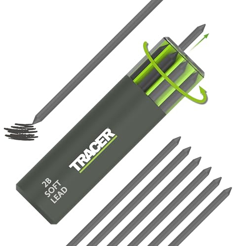 Tracer set di 6 mine di ricambio per matita, grafite resistente, 6 x 5,2 mm