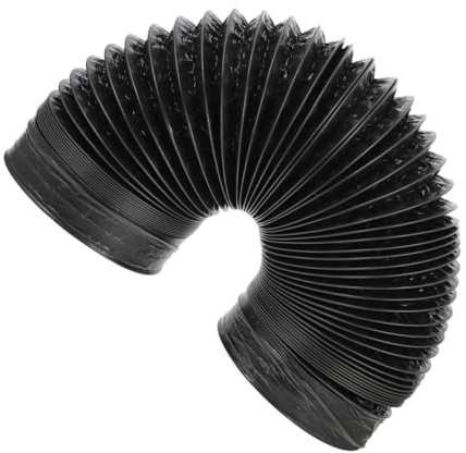 RORPOIR Tuyau D'évacuation Flexible en Aluminium et Pvc pour Hotte Aspirante, Conduit de Ventilation Cuisine Noir, Résistant et Polyvalent, pour Évacuation D'air