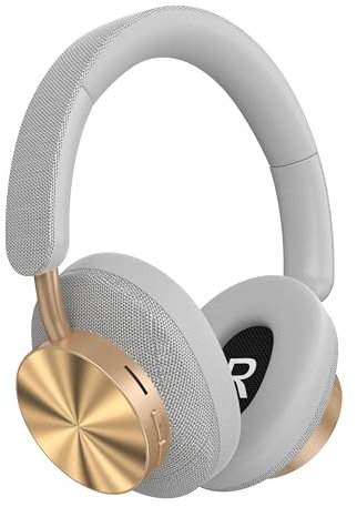 Next Destination Casque Bluetooth Over-Ear Écouteurs sans Fil Diadema Circum-auriculaire, Sonido Cristalino, Bajo Potente, 40h Autonomie, ANC, Confort Léger – Compatible iPhone/Android - ND06 - Gris