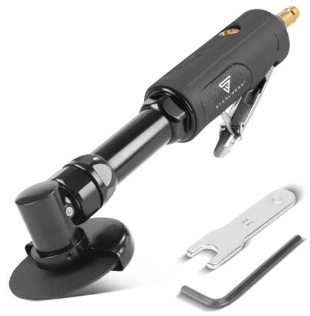 STAHLWERK Taglierina ad aria compressa DTS-310 ST con attacco da 18.000 giri/min e ¼ per dischi da taglio da 3/76,2 mm, smerigliatrice angolare extra lunga | Smerigliatrice pneumatica |