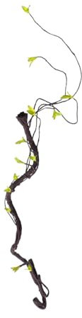 Toddmomy 1m Artificial Rattan Vine Pflanze Für Terrarien Simulation Kletterpflanze Für Reptilien Dekorative Kunstpflanze Für Gecko Drachen Und Leguane Stressreduzierend Für Haustiere