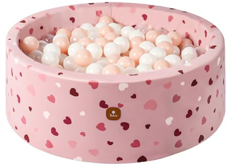 Dodozen Bollhav i Velour 90x30cm utan Bollar för Bebisar och Barn - Mjuk Lekyta, Tvättbart Överdrag - Kärlek