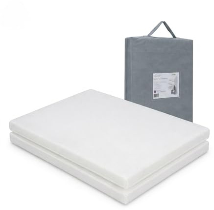 Baby Elegance Reisebettmatratze 70x100x3 cm Faltbares Design aus Ökofaser Bezug Tragetasche atmungsaktive Konstruktion Stützkern