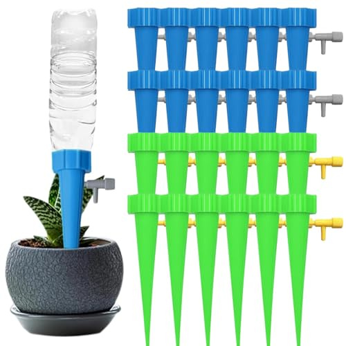 GGUFAY 24 Pcs Riego Por Goteo Para Macetas, Picos Autorriego Para Macetas, Riego Automatico Macetas, Dispositivos de Macetas de Interior y Exterior