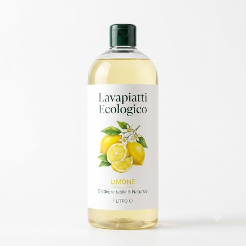 LEMAG Lavapiatti Ecologico Concentrato 1L — Detersivo Piatti Biodegradabile >90% | Formato Prova, Ne Basta Poco | Dermatologicamente Testato, Senza Parabeni | Profumazioni Naturali | Made in Italy