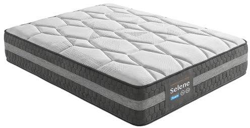 Duérmete Online - Colchón Viscoelástico Selene, Confort Óptimo, Soporte Ergonómico para la Espalda, Altura 30 cm, Alta Firmeza, Antiácaros, Antibacteriano e Hipoalergénico 90 x 190